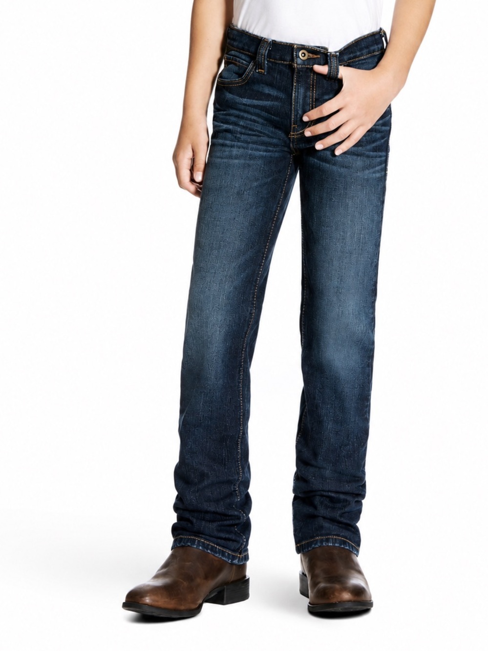 Ariat B5 Slim Legacy Boys 14 Durham Straight Leg Jeans Adjustable Waist
